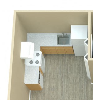 1 Bed | 1 Bath - Flats at Peoria II